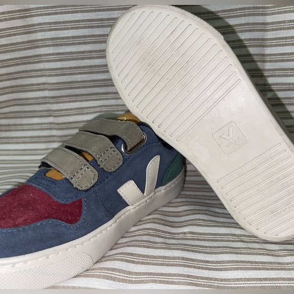 Veja V-10 Suede Multico Nautico - Toddler Sneakers - Picture 4 of 6